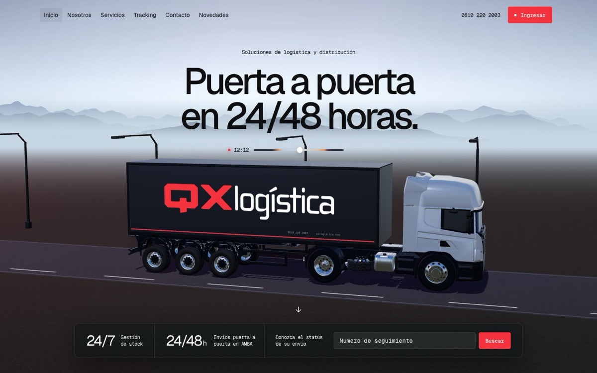 Landing de QX Logística